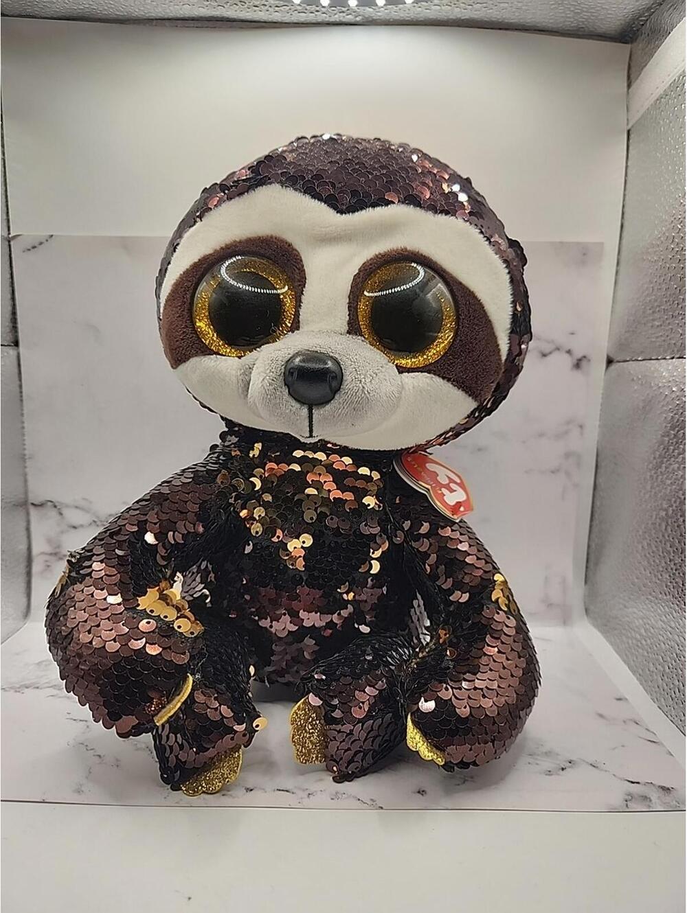 2019 TY FLIPPABLES DANGLER the Sloth Medium 9" Changing Sequins